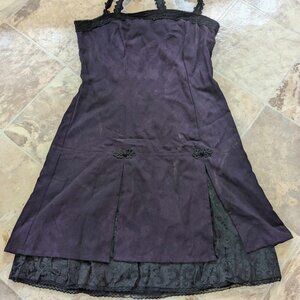 Gothic Victorian lace-up corset dress by Marie-Osée